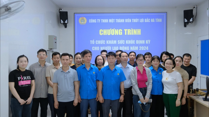 Công đoàn Công ty TNHH MTV Thủy lợi Bắc Hà Tĩnh thuộc Công đoàn Ngành NN&PTNT Hà Tĩnh tổ chức khám sức khỏe định kỳ cho người lao động năm 2024.